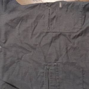 Figs Gray Scrub Top Small